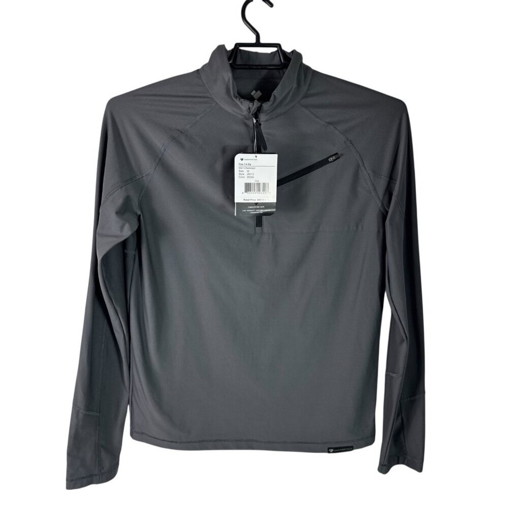 Obermeyer Men's M Flex 1/4 Zip‎ Baselayer Knit Pullover Shirt Gray NWT